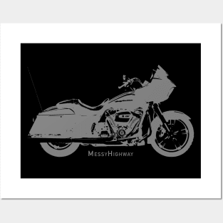 Harley Road Glide 19, shadow Posters and Art